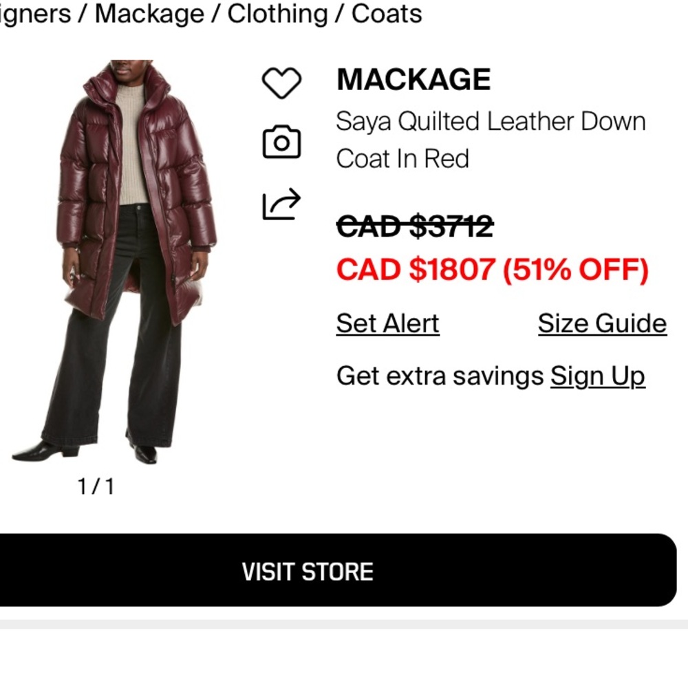 🔥🔥🔥 MACKAGE Quilted Leather coat 'Saya' burgundy - Picture 6 of 14